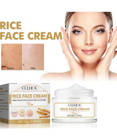  Pomrone Raw rice pulp Rice brightening moisturizer for long-lasting hydration | 1.76 fl. oz Facial moisturizer Skin care Improves the skin barrier - Buy Online on GoSupps.com