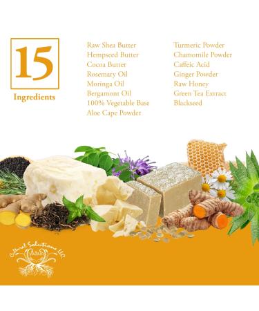 Yadain Turmeric & Aloe Whipped Shea Body Butter | Natural Moisturizing Cream for Face & Body | 12oz Skin Restoration & Protection - Buy Online on GoSupps.com