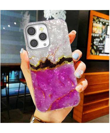ARSTVEC iPhone 14 Pro Max Case for Girls - Glitter Pearl TPU Cover Elegant Pink Gold Marble Design Flexible & Thin Cell Phone Protective Case - Buy Online on GoSupps.com