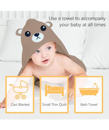 3 Pack Baby Hooded Bath Towel & 24 Washcloth Set - Baby Registry Essential for Newborns, Infants & Toddlers - Bear, Elephant, Duck Design - Buy Online on GoSupps.com