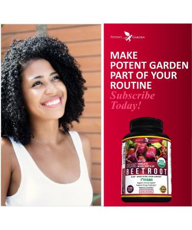 Buy Potent Garden Premium Organic Beet Root Tablets - 1350mg with Black Pepper for Heart Health Blood Pressure & Athletic Performance - 120ct - International Shipping Available - Buy Online on GoSupps.com
