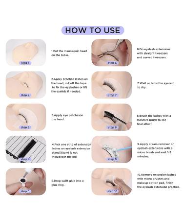 Professional Eyelash Extension Kit with Mannequin Head | BEYELIAN Lash Training Supplies - Buy Online on GoSupps.com