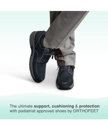 Men's Orthopedic Casual Shoes - Leo 9.5 Black | Arch Support & Cushioning for Plantar Fasciitis - Buy Online on GoSupps.com