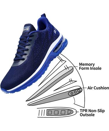 Autper Mens Air Athletic Running Tennis Shoes Lightweight - Navy (Size: 9.5) | Sport Gym Sneakers - Buy Online on GoSupps.com