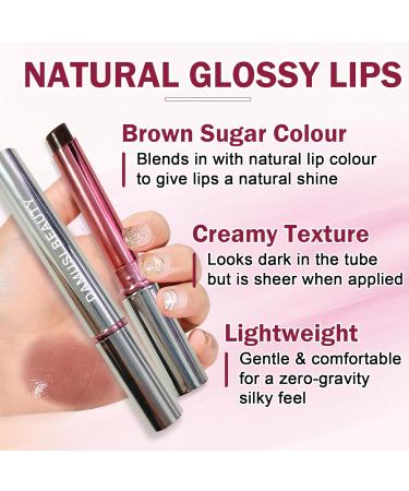 DAMUSI 2PCS Tinted Lip Balm Moisturizing Lipstick for Women Hydrating Solid Lip Gloss Sheer Formula and Lightweight Lip Care Balm for Dry Lips(Black Candy) - Buy Online on GoSupps.com