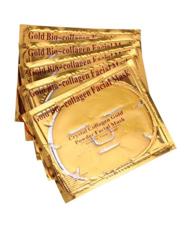 Crystal Collagen Gold Gel Face Mask 24k |Anti-aging anti-folds moisturizing |Reduces fine lines dark circles and swollen eyes piece: 6 1 piece (6 Pack)