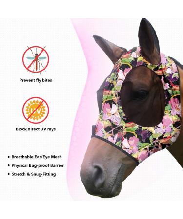 Shop Harrison Howard Fly Mask - Stretchy Breathable UV Protection with Full View Eye Opening & Ventilated Earmaker | Size M - Ideal for Horses - Buy Online on GoSupps.com