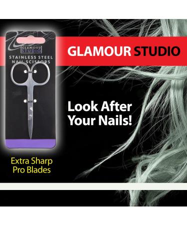 VFM - Stainless Steel Nail Scissors Sharp Curved Tip - Glamour Studio - Buy Online on GoSupps.com