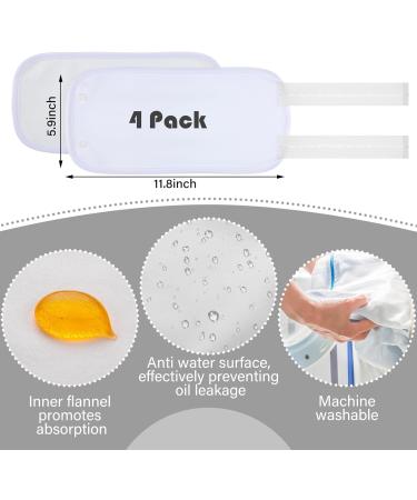 Timgle 4 Pieces Organic Castor Oil Pack Wrap Kit Reusable Compress Pad for Knee Neck Calf | Adjustable Elastic Strap | International Shipping - Buy Online on GoSupps.com