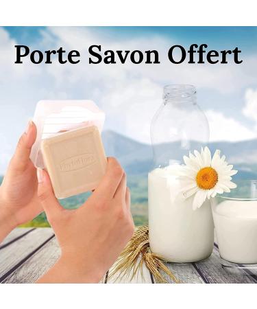 PhytoFlora Goat Milk Soap with Soap Dish|125g|Anti-Acne Eczema and Blackhead Treatment|Solid Shampoo|Facial Scrub|Natural Soap|All Skin Types|Provitamin B5 - Buy Online on GoSupps.com