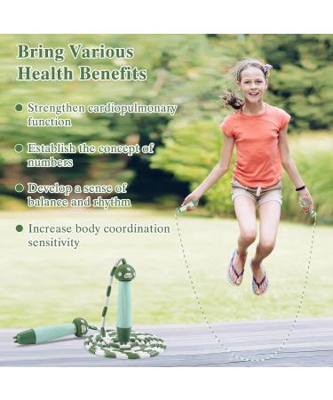 OTRAKI Adjustable Jump Rope for Kids 4-12 Years - 2.8m Freestyle Bead Springs Rope for Beginners & Students - Buy Online on GoSupps.com
