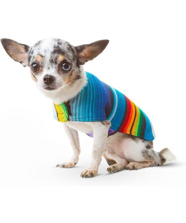 Handmade Blue Small Dog Poncho from Authentic Mexican Blanket by Baja Ponchos - Buy Online on GoSupps.com
