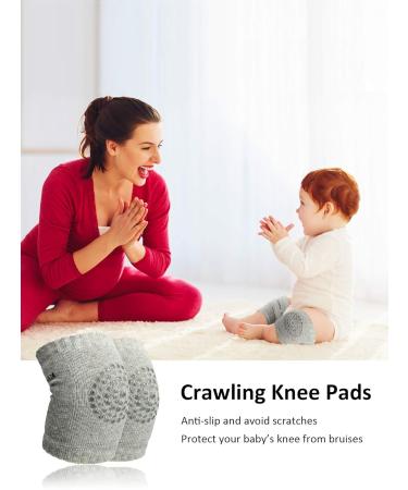 SATINIOR 6 Pairs Anti-Slip Baby Knee Pads in Black, Green, Gray, Blue - Toddler Leg Warmers for Crawling - Knee Protectors for Toddlers - Buy Online on GoSupps.com