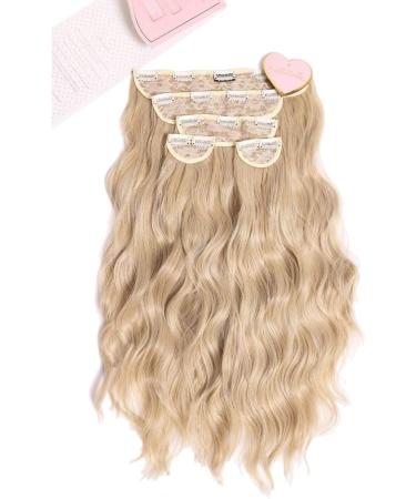 Lullabellz Super Thick Natural Wavy Clip In Hair Extensions 5-Piece 22-Inch Length Jet Black - Buy Online on GoSupps.com