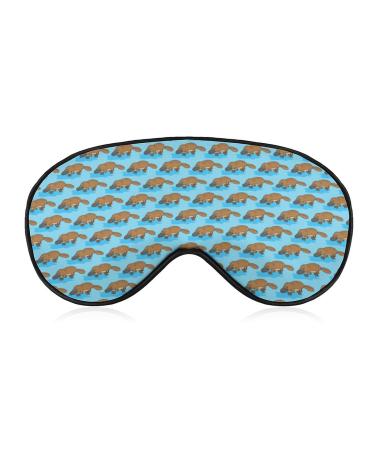 Australian Funny Platypus Sleep Mask for Women Adjustable Sleeping Eye Shades Cover with Elastic Strap