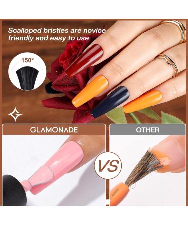 Glamonade Nail Polish Set - 6 Green Yellow Red Water-Based 10-Free Non Toxic Colors - 0.24 oz Kit with Rounded Design Brush, Ideal for Beginners - Buy Online on GoSupps.com