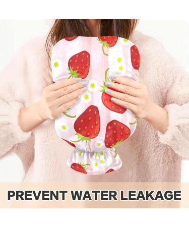 Shop Naanle Daisy Strawberry 2L Transparent Hot Water Bottle for Pain Relief | Large Heat & Cold Therapy for Bed Hands & Feet - Buy Online on GoSupps.com