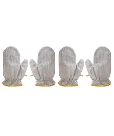 BAMFY 2 Pairs Non-Slip Fiber Dishwashing Gloves for Kitchen Cleaning and Cooking Household Gloves