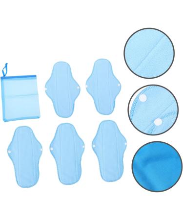 Doitool 6 Sets Blue Nursing Night Helpers Incontinence Bags - Washable Cloth Cushions for Postpartum & Menstrual Maternal - 30x18x0.6cm - Buy Online on GoSupps.com