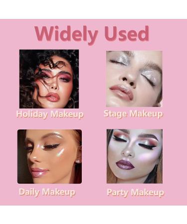 Rosarden Glitter Lip Gloss - Shimmer Metallic Waterproof Lipstick for Lips, Eyes, Cheeks - Sparkly Glitter Liquid Lipstick - Buy Online on GoSupps.com