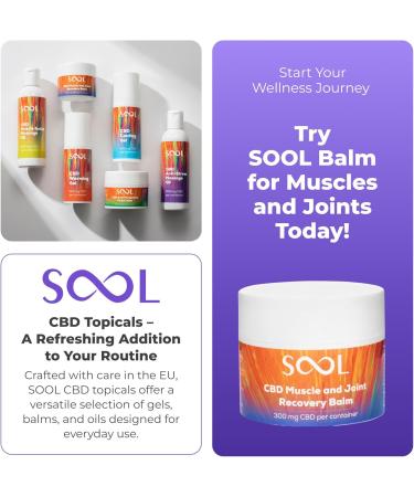 SOOL Baume CBD pour Muscles et Articulations 300mg 50ml | Haute Concentration | P n tration Profonde | Soulagement pour Pieds Genoux Cou paules et Dos - Buy Online on GoSupps.com