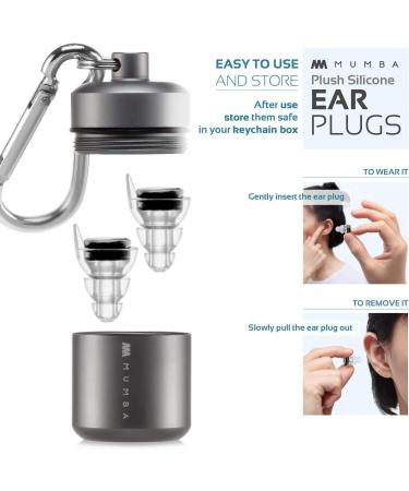 High Fidelity Reusable Musicians Earplugs - 24dB Protection for Music Festivals, DJs, Musicians - Black - Buy Online on GoSupps.com