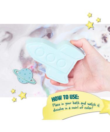 Paladone Emporium Rocket Ship Bath Bomb - Chamomile Essential Oil | Colorful Rainbow Fizz for Relaxing Baths - Buy Online on GoSupps.com