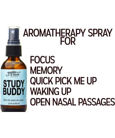 Frankie & Myrrh Study Buddy Spray - Peppermint Lemon Rosemary Essential Oil for Focus Energy & Memory | 100% Pure Aromatherapy - Buy Online on GoSupps.com