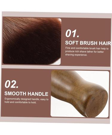 Men's Beard Brush with Wooden Handle - Premium Shaving Set & Hair Cleaning Brush - Travel Size 11x6.5cm - Musthave Grooming Accessory - Buy Online on GoSupps.com