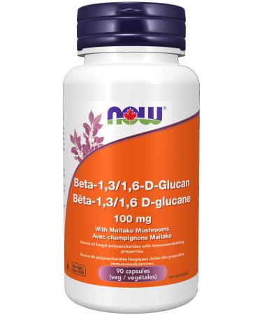 NOW Supplements Beta -1 3/1 6-Glucan 100mg Capsules 90 Count