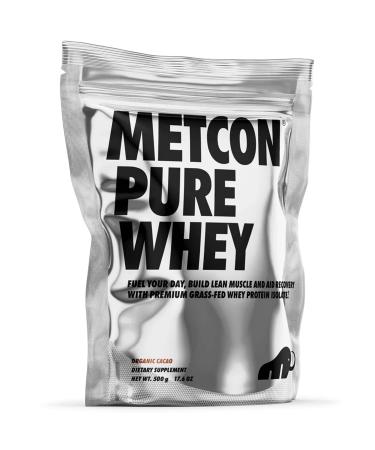 Whey Protein Isolate - Premium Grass-Fed Whey Protein Isolate Powder with 5 All-Natural Ingredients No Fillers Organic Cacao Flavor (500g)