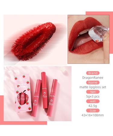 3 Piece Natural Nude Matte Lipstick Set - Long Lasting, Waterproof & Moisturizing - Perfect for Women's Makeup - Set C - Buy Online on GoSupps.com