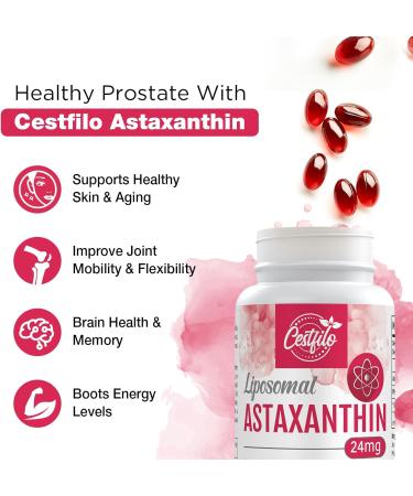 Liposomal Astaxanthin 24mg Supplement - Skin & Eye Health Antioxidant - Gluten Free & Non-GMO (60 Count) - Buy Online on GoSupps.com