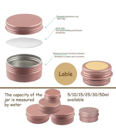 50 Pieces 30ml Matte Pink Aluminum Screw Cap Containers - Cosmetic Cream Cans & Candle Boxes - Includes 35mm Stickers | International Shipping Available - Buy Online on GoSupps.com