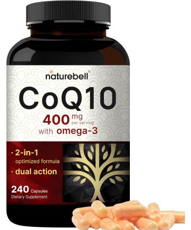 NatureBell CoQ10 400mg with Omega 3 Fatty Acids & Taurine Capsules 1,000mg Per Serving Bundle Pack | Stable High Absorption Form | Essential Amino Acids Supplement - Buy Online on GoSupps.com