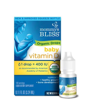 Mommy's Bliss Vitamin D Organic Drops Newborn + 0.11 fl oz (3.24 ml)