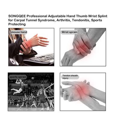Adjustable Wrist Thumb Splint Brace for Carpal Tunnel Relief - Beige - Buy Online on GoSupps.com