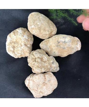 Natural Crystal Rough Natural Crystals and Stones Natural Agate Geode Sphere Egg with Box Crystal Cluster Raw Stone Specimen Rough Irregular Decorative Gift for Decoration 100-150g