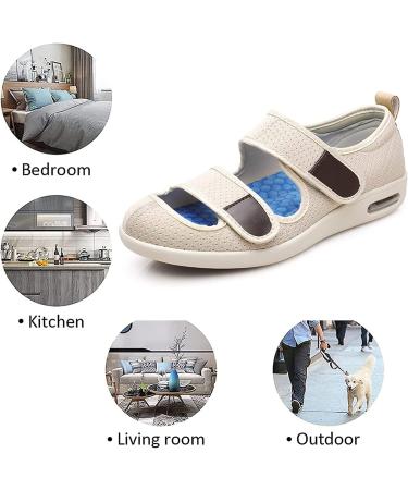 LLDDP Men's and Women's Wide Width Diabetic Shoes with Adjustable Closure - Lightweight, Breathable, and Ideal for Swollen Feet, Edema, and Walking - Size 9 Blue - Buy Online on GoSupps.com