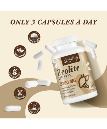 2300 MG Zeolite Detox Capsules - Organic Activated Charcoal & Bentonite Clay for Gut & Liver Cleanse | Maximum Absorption | 90 Capsules - Buy Online on GoSupps.com