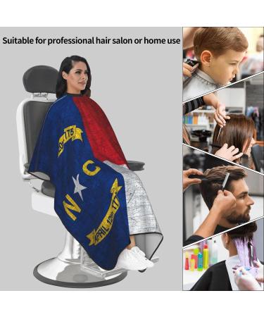 Unisex Barber Cape - North Carolina Flag Hair Cutting Cape with Adjustable Neck for Hairdressers | Perfect for Salons & Home Use - Buy Online on GoSupps.com