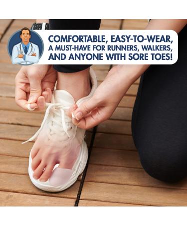 Dr. Frederick's Original Soft Gel Toe Protectors - 12 Pieces - Foot Pain Relief - Flexible Toe Caps for Men & Women - Toe Sleeves for Ingrown Toenails, Corns, Calluses, Blisters - Large (12 Count) - Buy Online on GoSupps.com