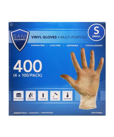 Sani Guard Unisex Sani GuardGloves 100 Count (Pack of 4) White