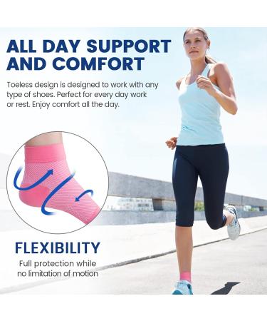 AVIDDA Plantar Fasciitis Support Socks - Compression Foot Sleeves for Pain Relief - Light Pink - Size S - 1 Pair - Buy Online on GoSupps.com