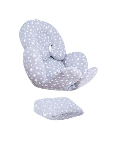 JYOKO KIDS Reducer Support Cushion for Head & Body Baby (White Star 3 pieces) White Star Head Body and Back Support 3 pieces