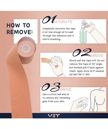Boob Tape Set - Instant Breast Lift Solution for A-G Cups | Includes Breast Lift Tape, Satin Petals, and Silicone Nipple Stickers - Buy Online on GoSupps.com