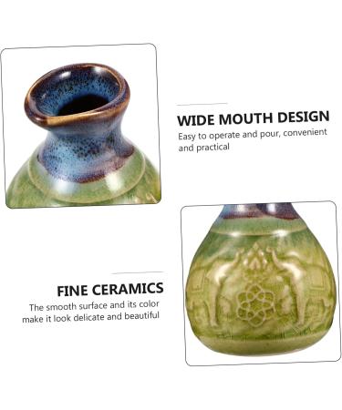 PRETYZOOM Japanese Decor 1 Set Aromatherapy Bottle Olive Oil Pot Dispenser Leg Mounting Plates Angled Diffuser Dispenser Bottle Retro Decor Cruets Dispenser Perfume Ceramics Liquid Bottle 9.5X5.5cm Green - Buy Online on GoSupps.com