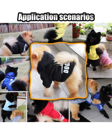QiCheng&LYS Small Dog Hoodie - Winter Knitted Sweater Coat for Small Dogs (Black S) | International Shipping Available - Buy Online on GoSupps.com