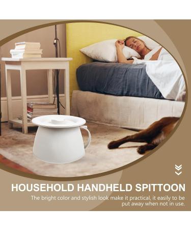 Cabilock Chamber Pot Bedpan with Lid - Portable Urinal Spittoon for Kids, Elderly Men and Women - Beige - Buy Online on GoSupps.com