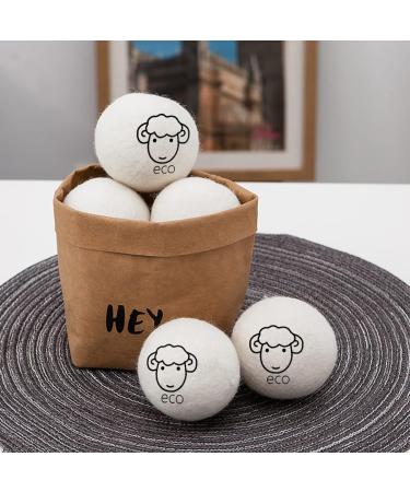 6-Pack Wool Dryer Balls - Reusable Laundry Balls for Natural Fabric Softening and Wrinkle Release - Organic Eco-Friendly Dryer Balls for Pet Hair Removal - Drying Ball Alternative to Dryer Sheets - Buy Online on GoSupps.com